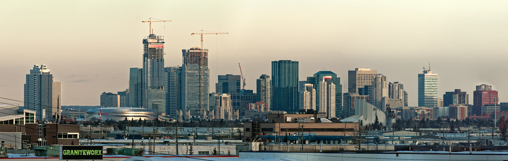 Edmonton's skyline under construction, by Kurt Bauschardt